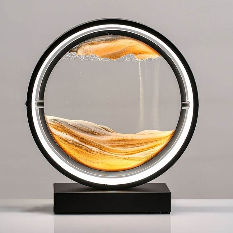 Creative 360° Rotating Quicksand Painting Table Lamp