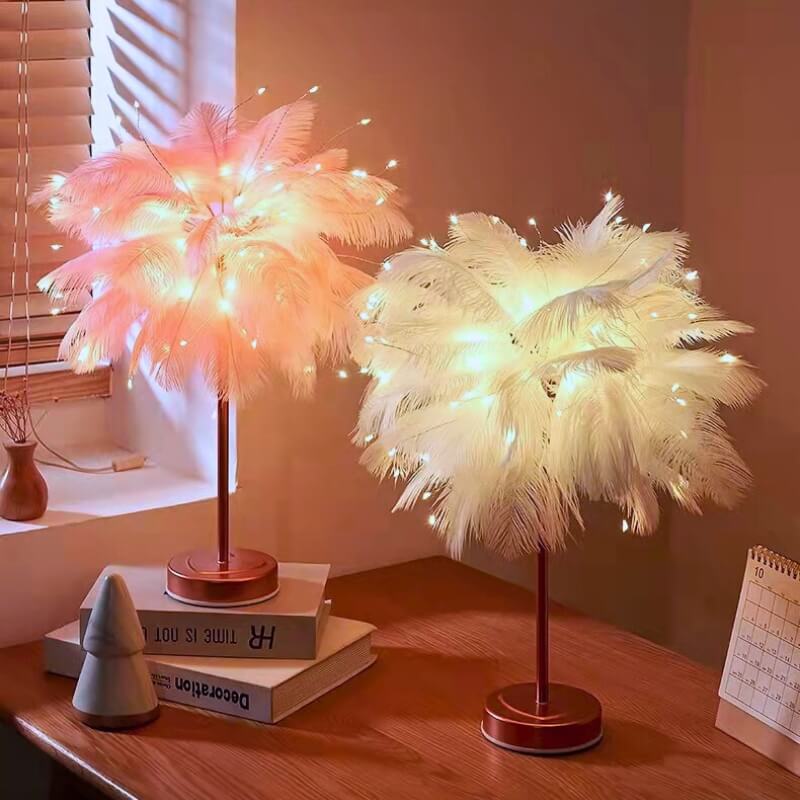 Elegant Feather Lamp
