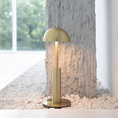 LED Rechargeable Metal Half Round Table Lamp