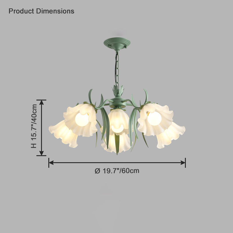 WOW Tole Flower Glass Chandelier-wow2307