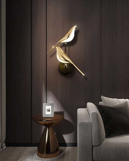 WOW Gold Birds Wall Sconce-WOW6033