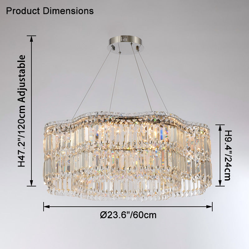 WOW Flower Chrome Crystal Chandelier-wow2405