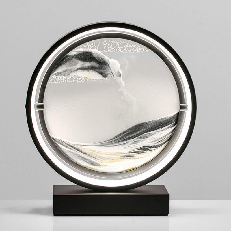 Creative 360° Rotating Quicksand Painting Table Lamp