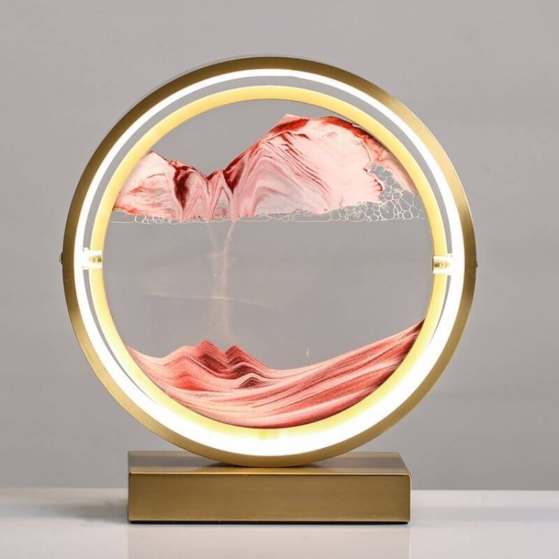 Creative 360° Rotating Quicksand Painting Table Lamp