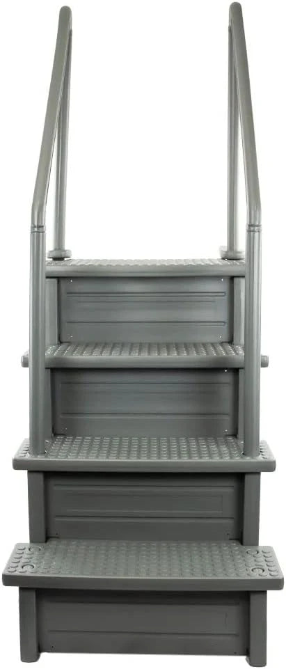 Select Anti-Slip in-Pool Steps | Gray | for Above Ground Swimming Pools | Can Mount to Decks 48