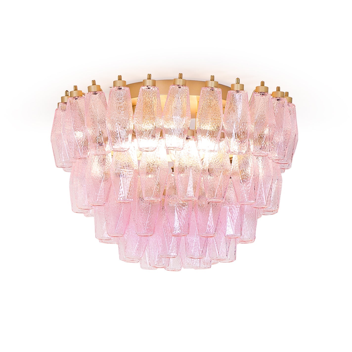 WOW Poliedri Murano Pink Ceiling Light