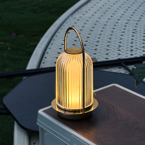 Luxe Art Deco Gold Lantern