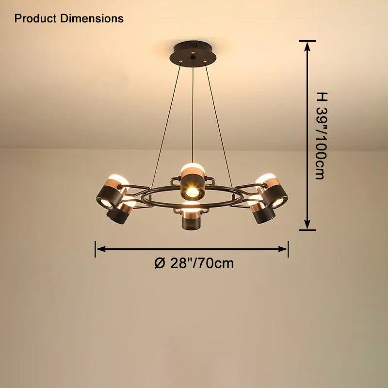 WOW Adjustable Rose Gold Round Chandelier-wow2645