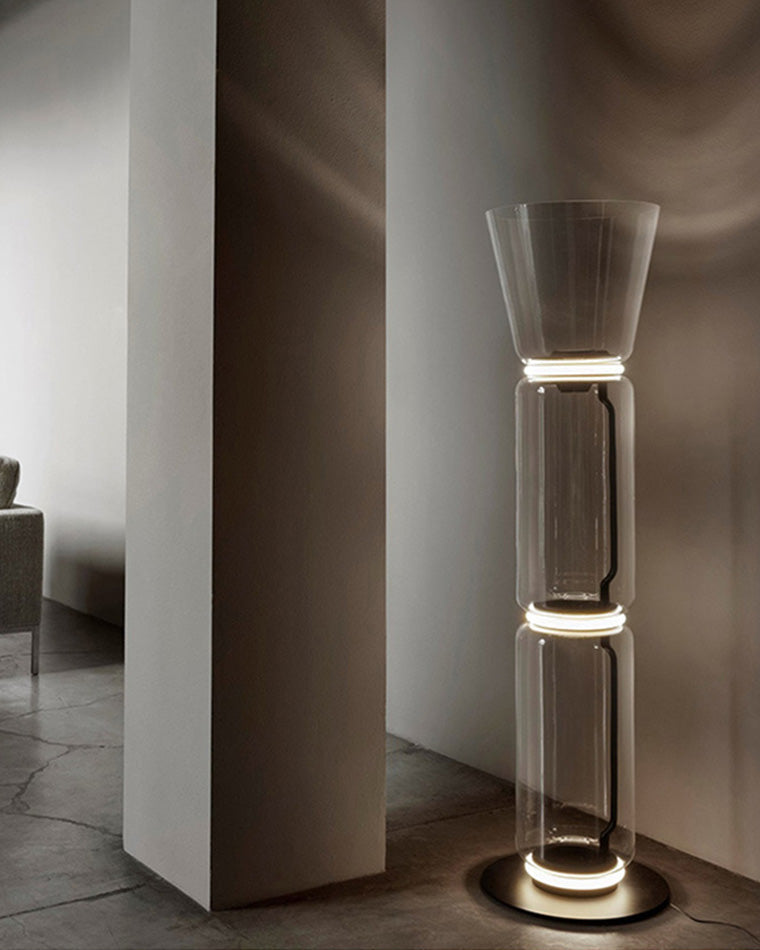 WOW Glass Column Torchiere Floor Lamp-wow7018