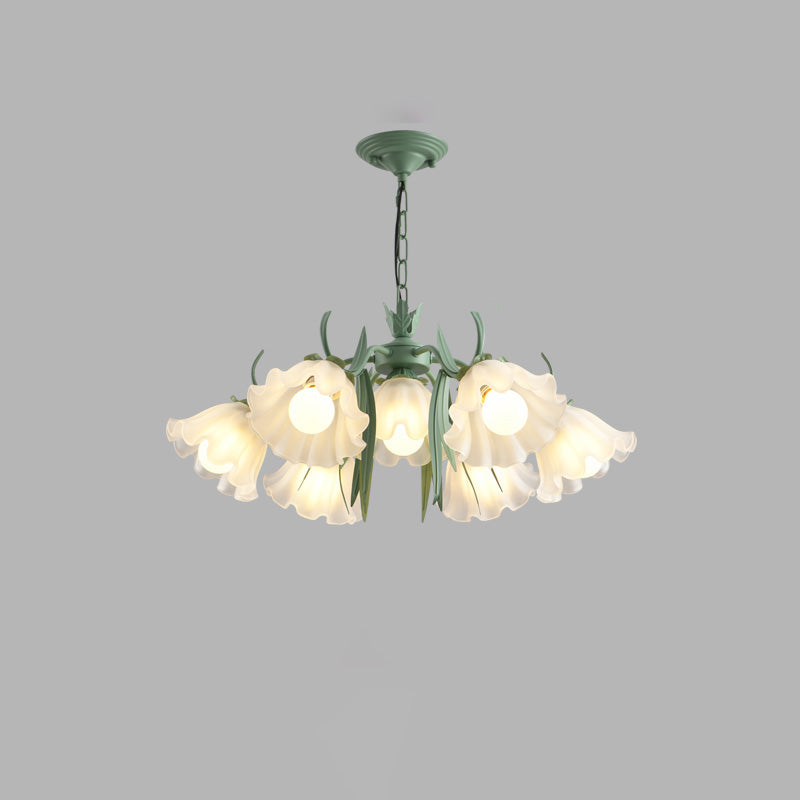 WOW Tole Flower Glass Chandelier-wow2307