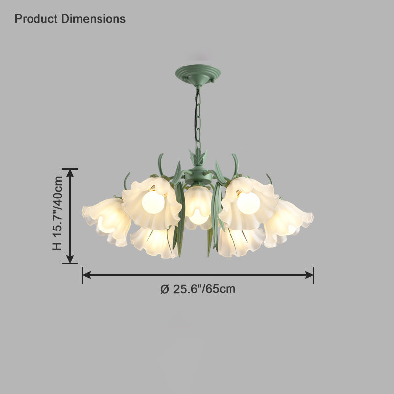 WOW Tole Flower Glass Chandelier-wow2307