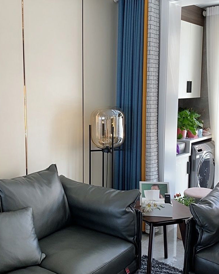 WOW Smoked Glass Lantern Floor Lamp-wow7015