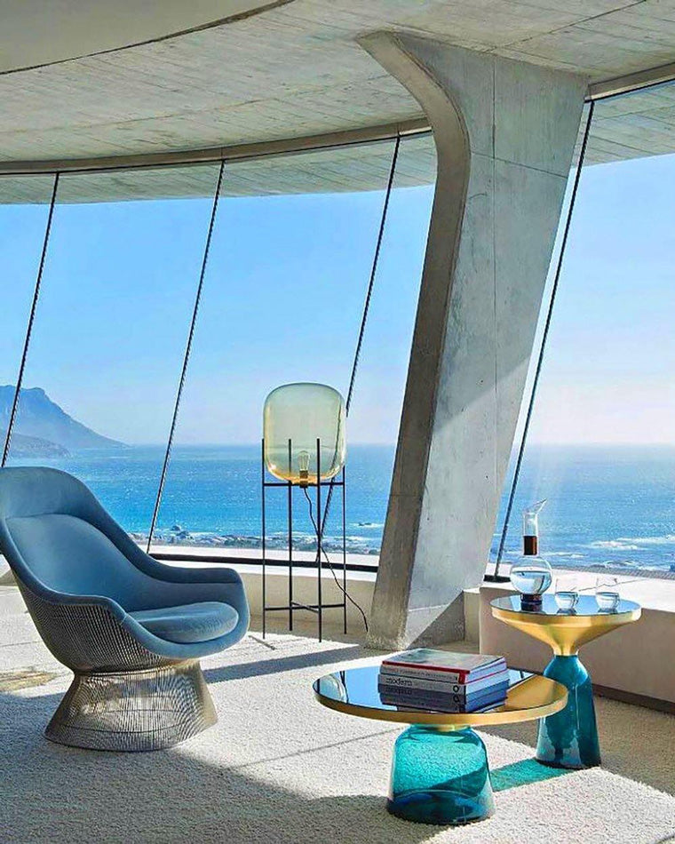 WOW Smoked Glass Lantern Floor Lamp-wow7015