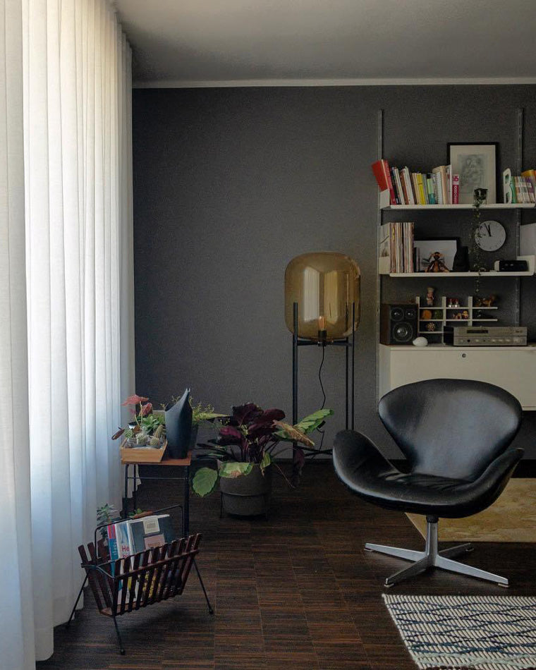 WOW Smoked Glass Lantern Floor Lamp-wow7015