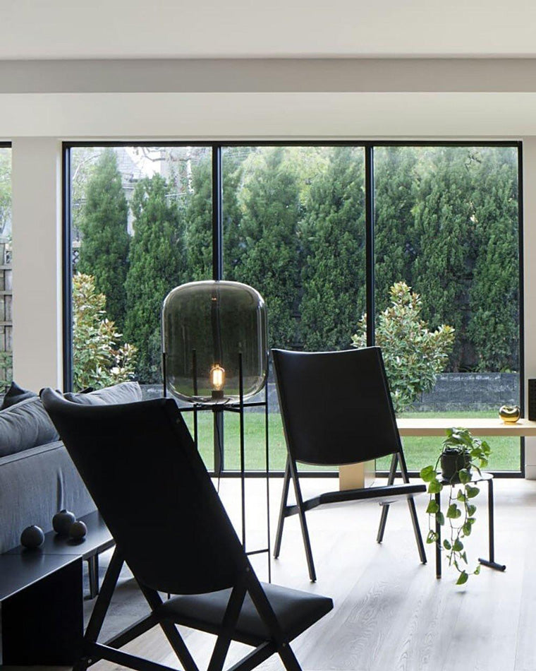 WOW Smoked Glass Lantern Floor Lamp-wow7015