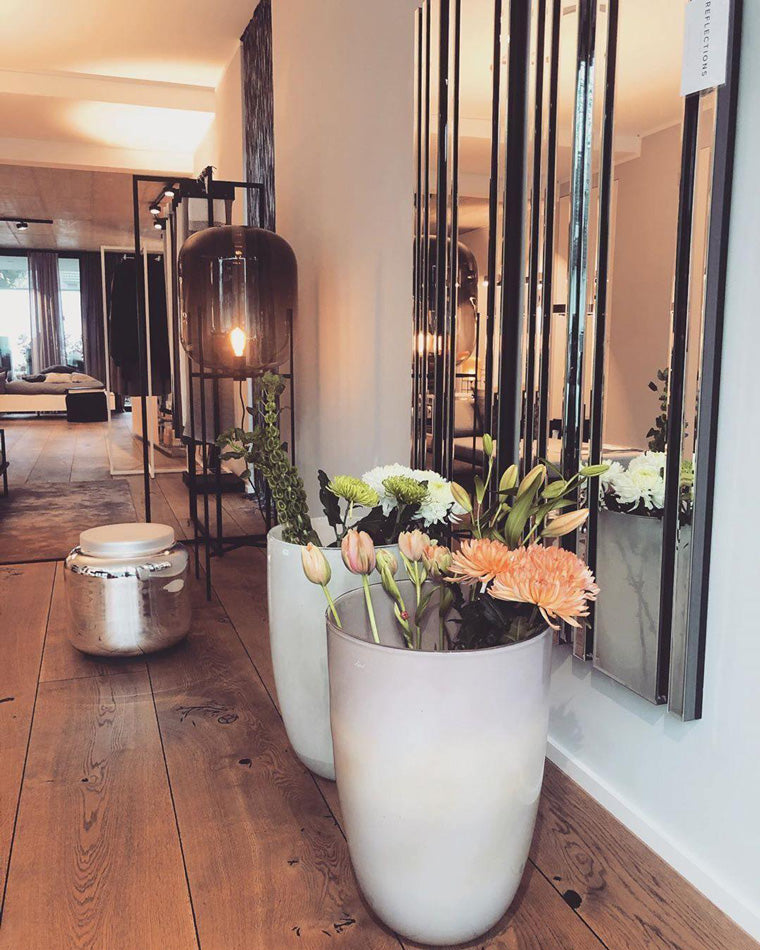 WOW Smoked Glass Lantern Floor Lamp-wow7015