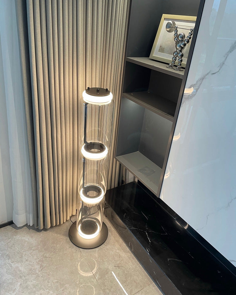 WOW Glass Column Torchiere Floor Lamp-wow7018