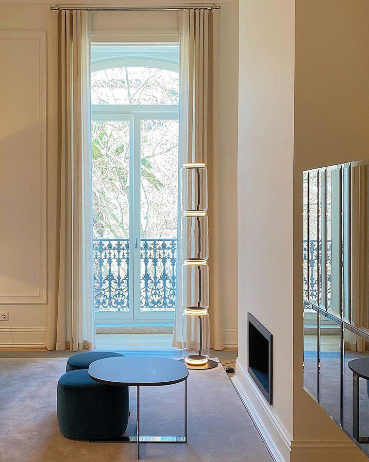 WOW Glass Column Torchiere Floor Lamp-wow7018
