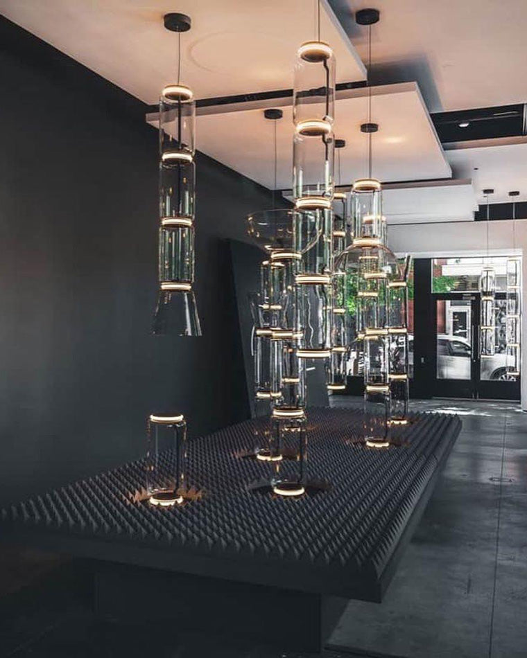 WOW Glass Column Torchiere Floor Lamp-wow7018