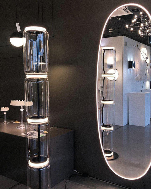 WOW Glass Column Torchiere Floor Lamp-wow7018