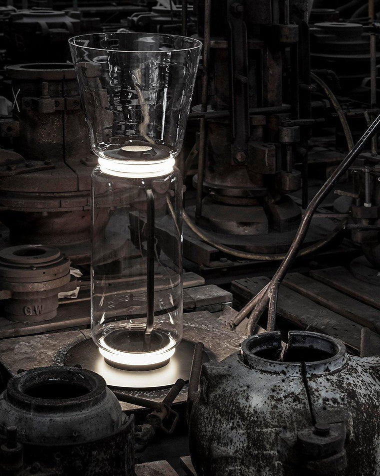 WOW Glass Column Torchiere Floor Lamp-wow7018