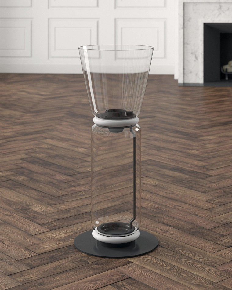 WOW Glass Column Torchiere Floor Lamp-wow7018