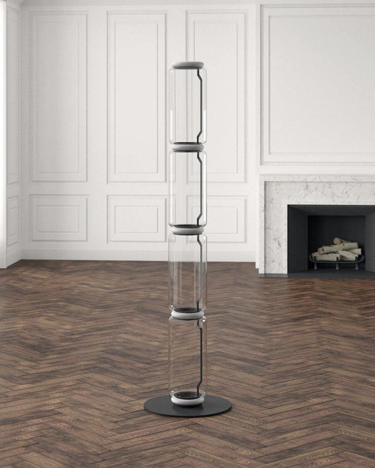 WOW Glass Column Torchiere Floor Lamp-wow7018