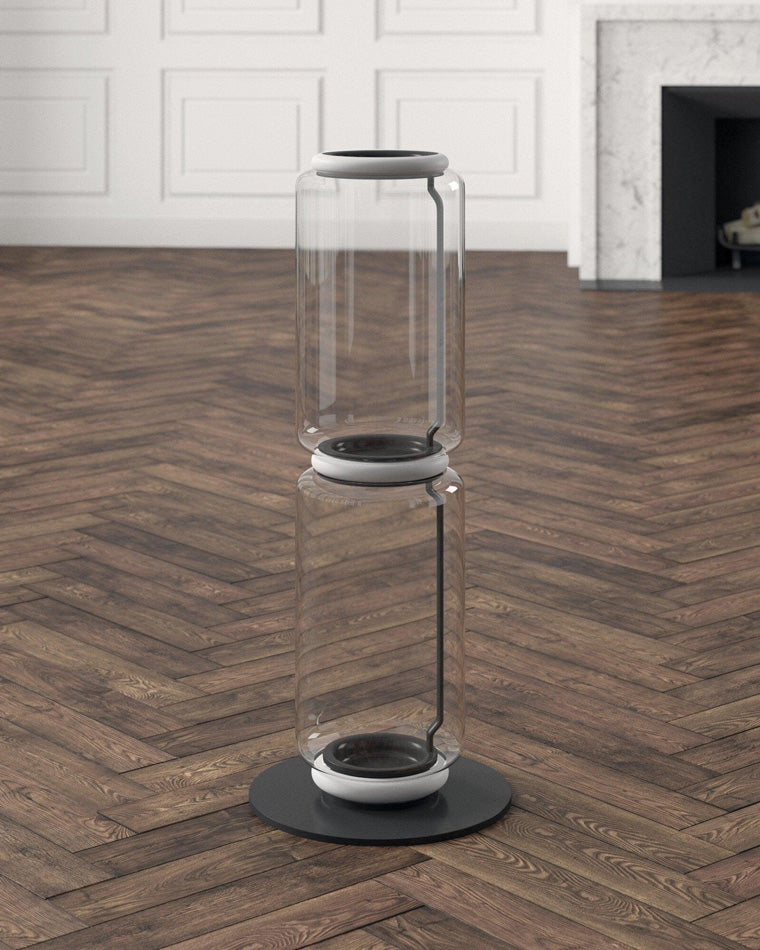 WOW Glass Column Torchiere Floor Lamp-wow7018