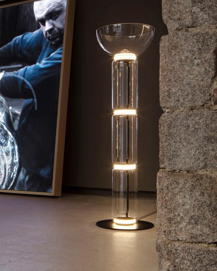 WOW Glass Column Torchiere Floor Lamp-wow7018