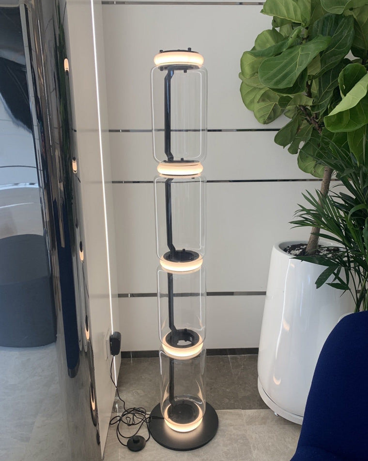 WOW Glass Column Torchiere Floor Lamp-wow7018