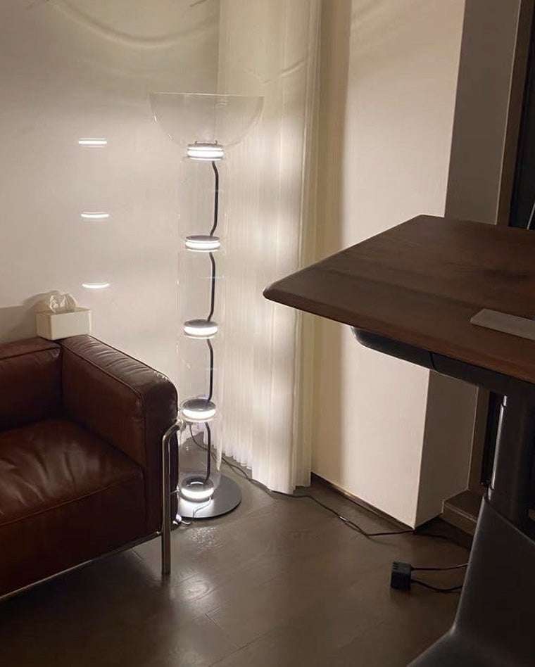 WOW Glass Column Torchiere Floor Lamp-wow7018