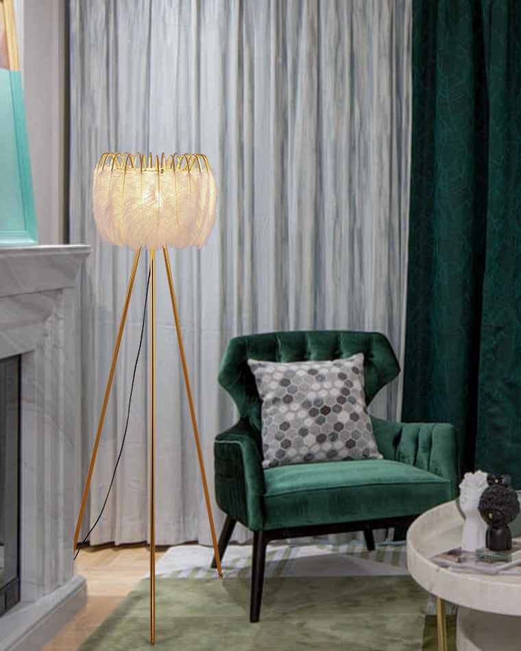 WOW Tripod Feather Floor Lamp-wow7051