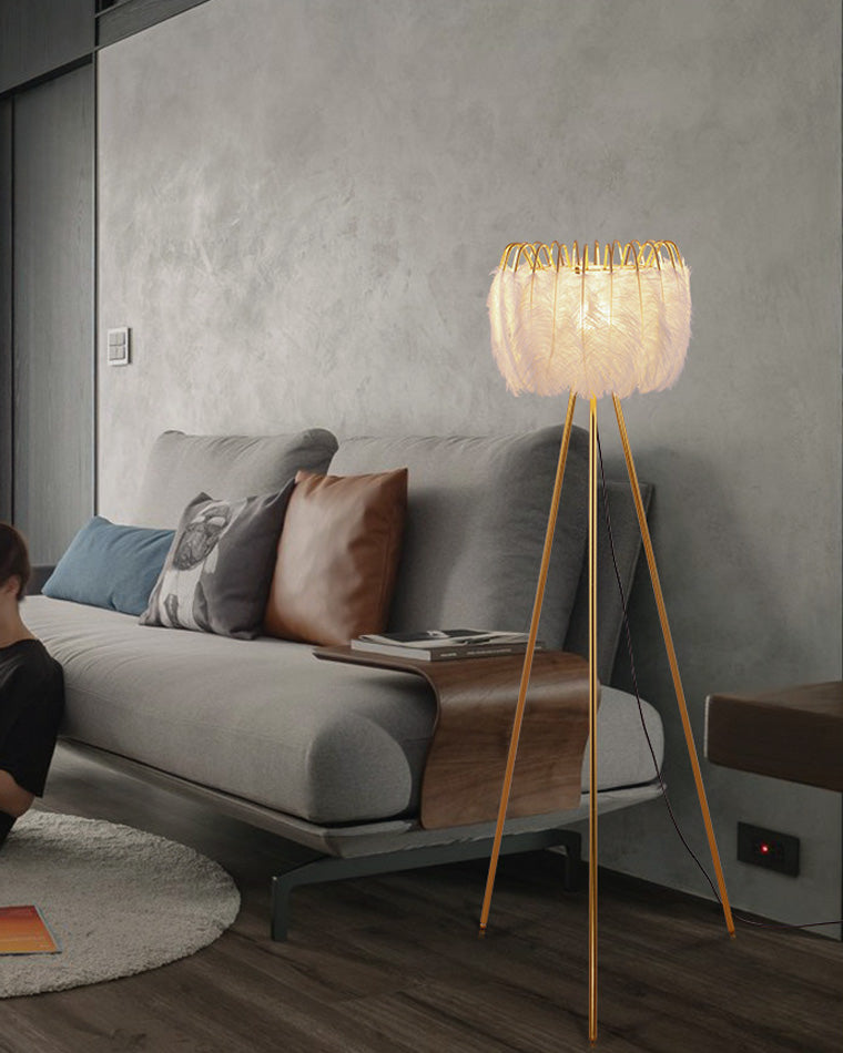WOW Tripod Feather Floor Lamp-wow7051
