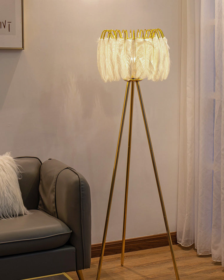 WOW Tripod Feather Floor Lamp-wow7051