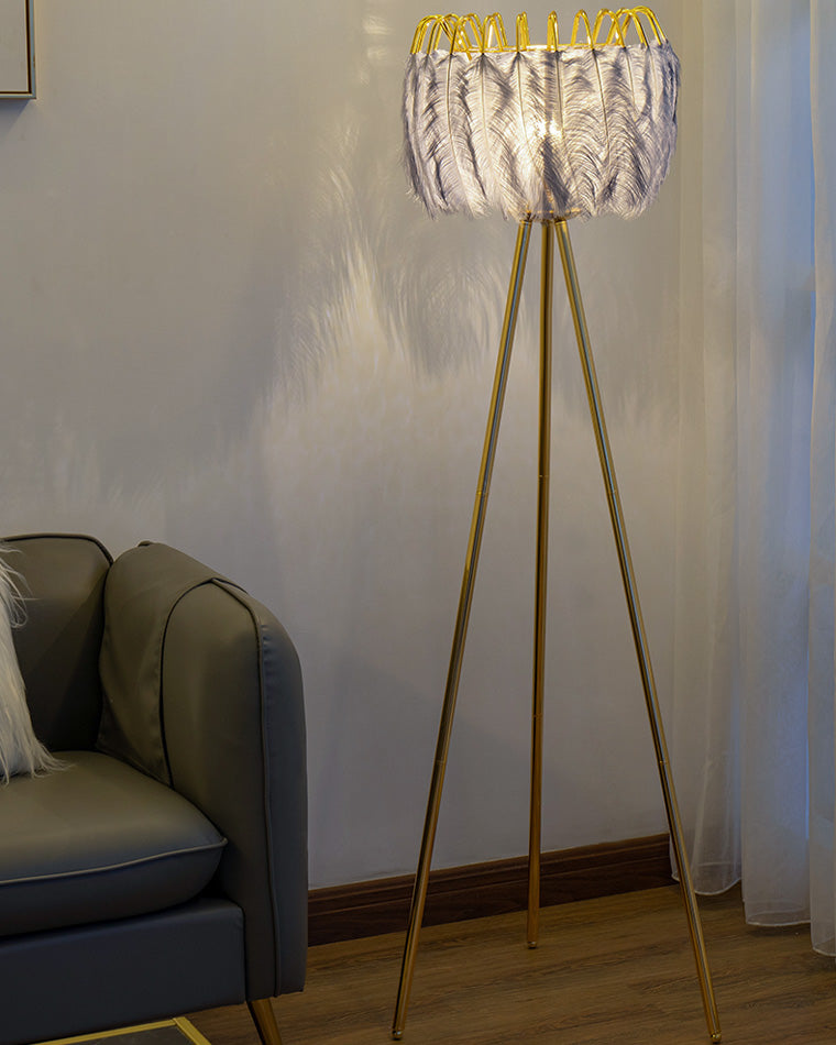 WOW Tripod Feather Floor Lamp-wow7051