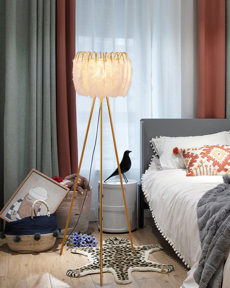 WOW Tripod Feather Floor Lamp-wow7051