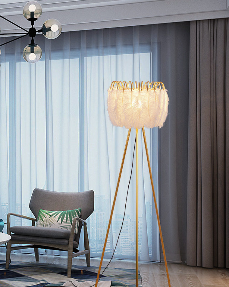 WOW Tripod Feather Floor Lamp-wow7051