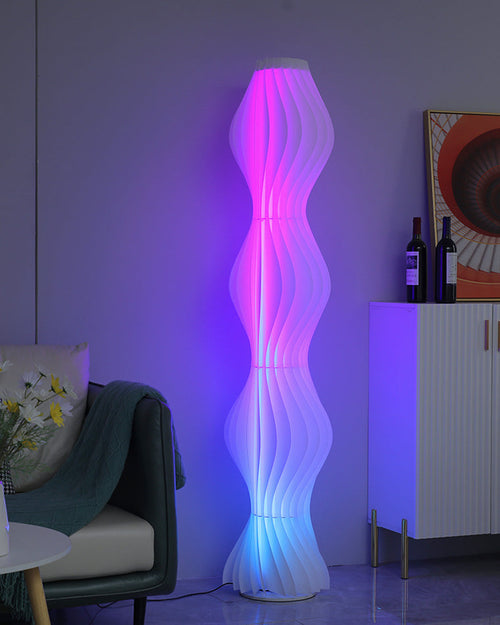 WOW Wavy Column Floor Lamp with Hue Dimmer-wow7074