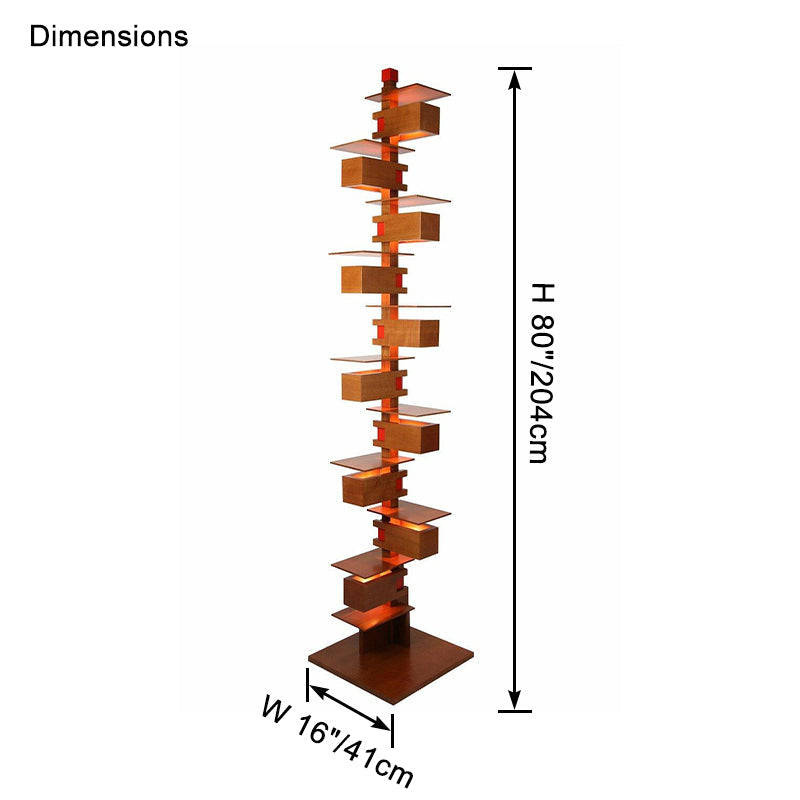 WOW Column Walnut Floor Lamp-wow7110