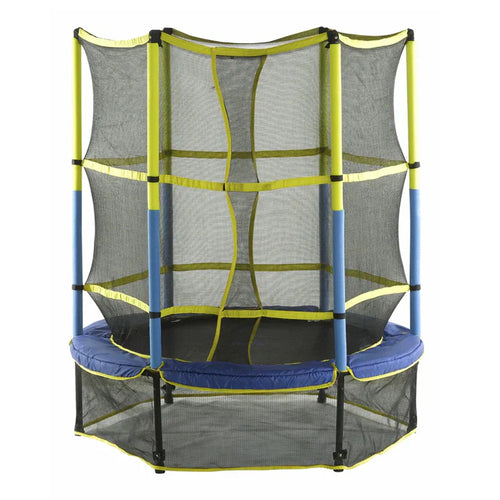 Upper Bounce 55′′ Kids Trampoline with Safety Enclosure – No-Spring Bungee System, Easy Assembly