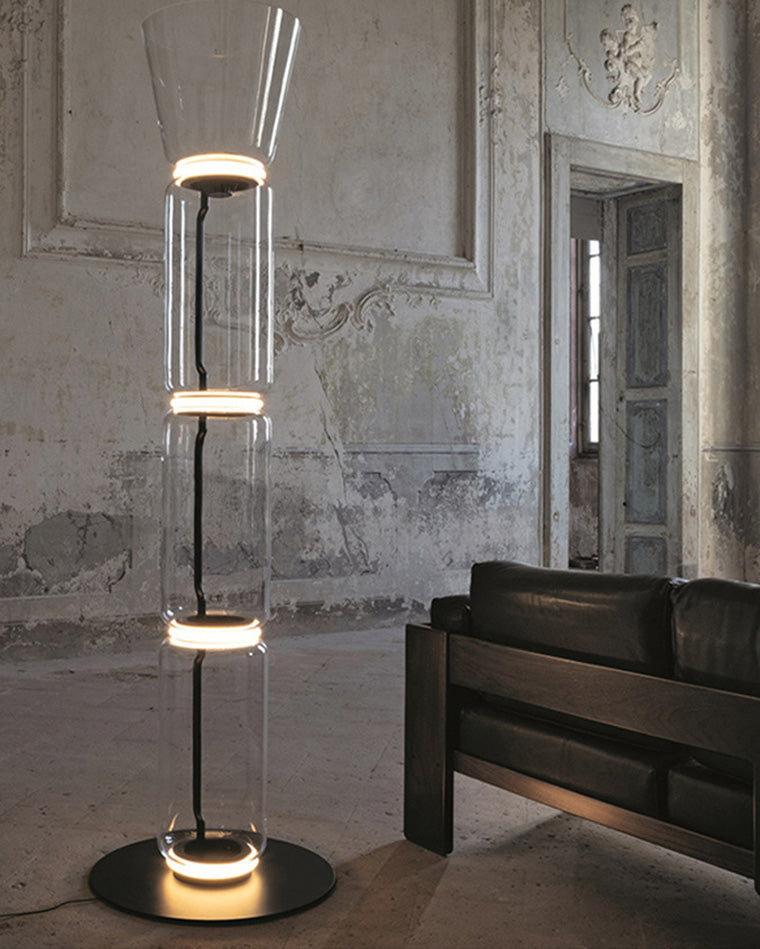 WOW Glass Column Torchiere Floor Lamp-wow7018