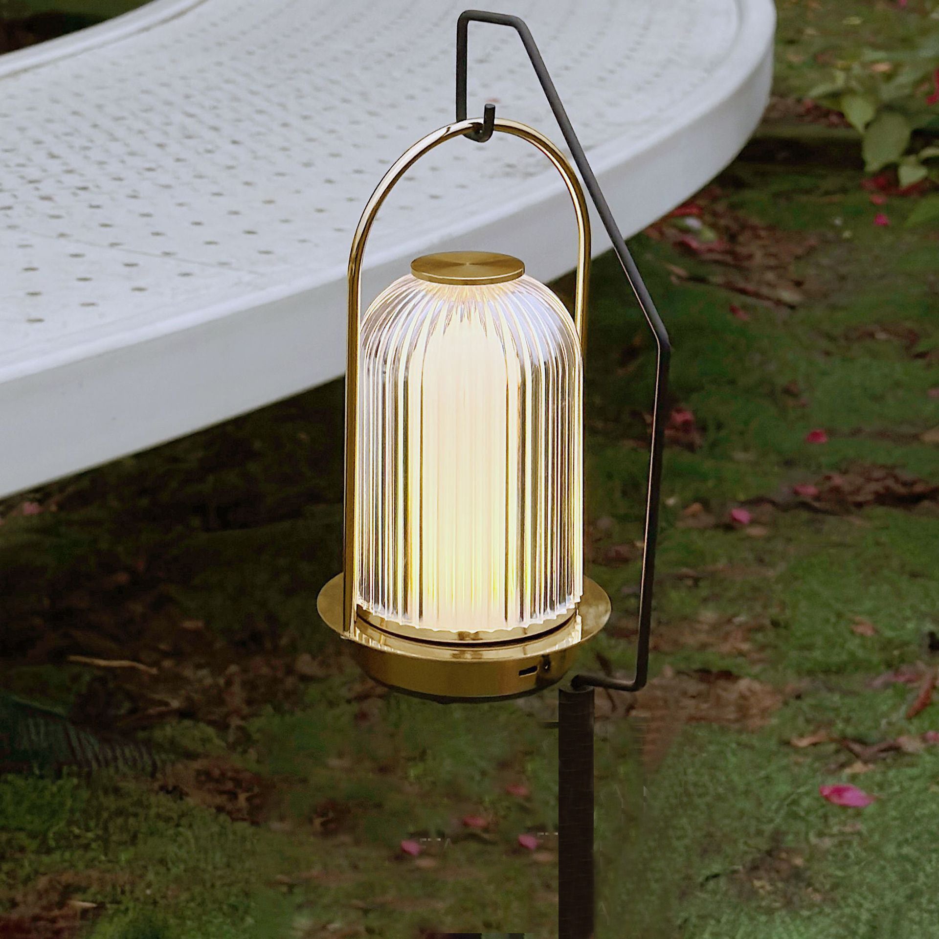 Luxe Art Deco Gold Lantern