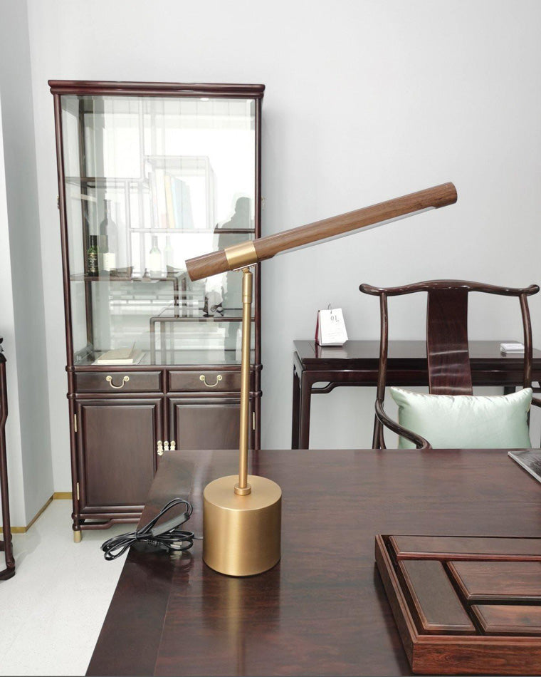 WOW Walnut-lookalike Cantilever Table Lamp-wow8010