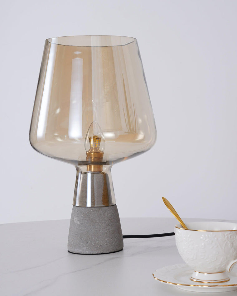 WOW Smoked Glass Table Lamp-wow8018