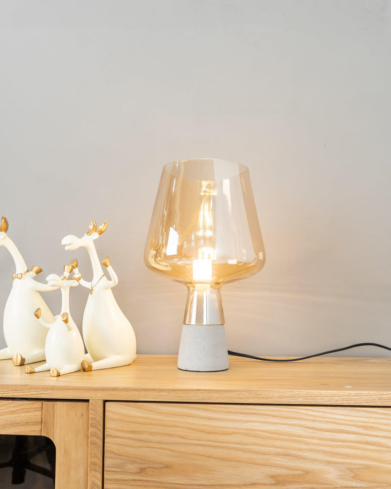 WOW Smoked Glass Table Lamp-wow8018