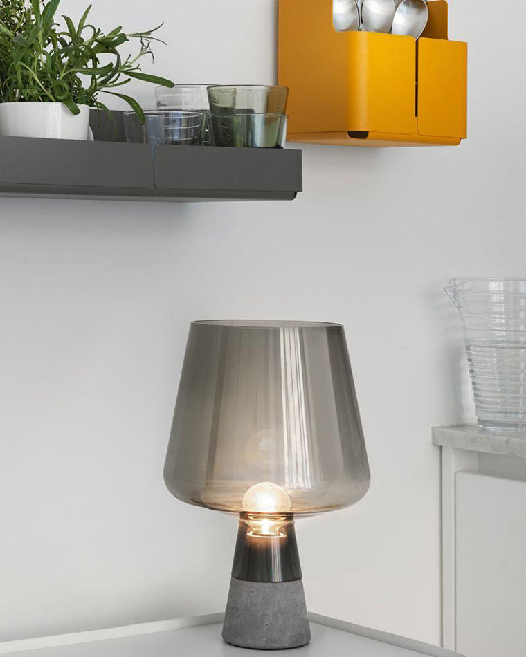 WOW Smoked Glass Table Lamp-wow8018