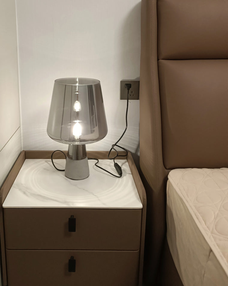 WOW Smoked Glass Table Lamp-wow8018
