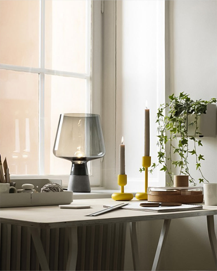 WOW Smoked Glass Table Lamp-wow8018
