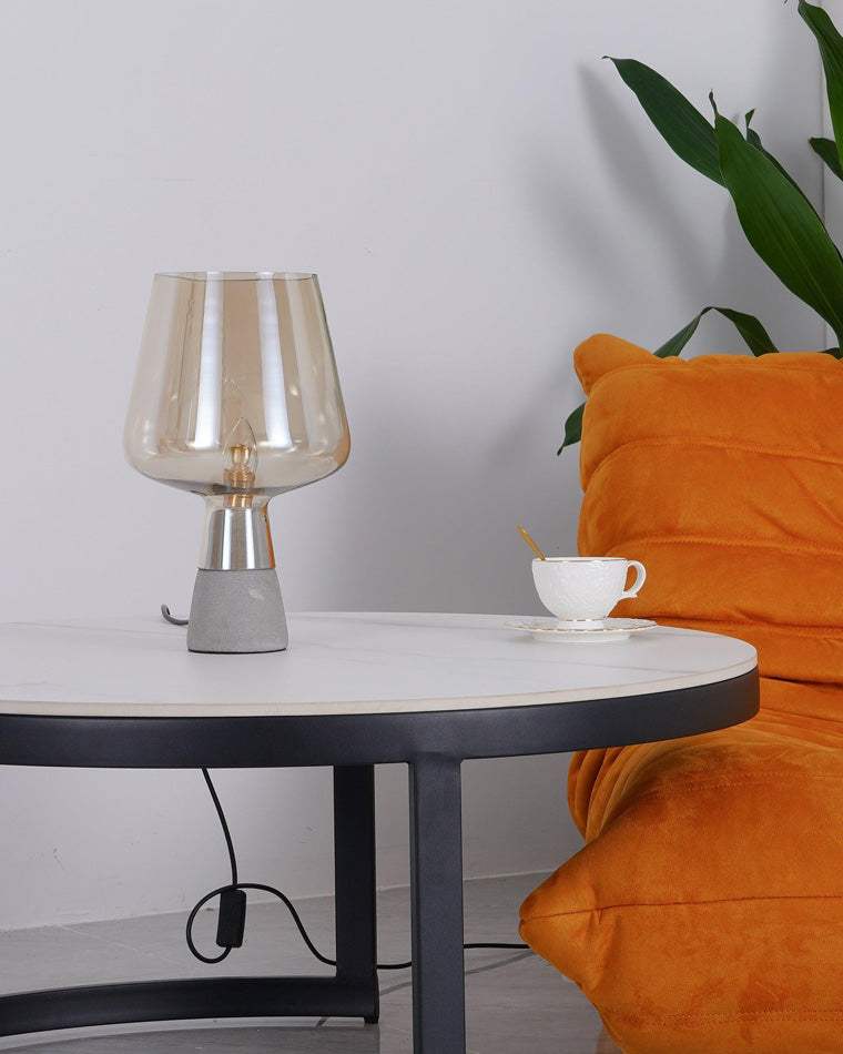 WOW Smoked Glass Table Lamp-wow8018
