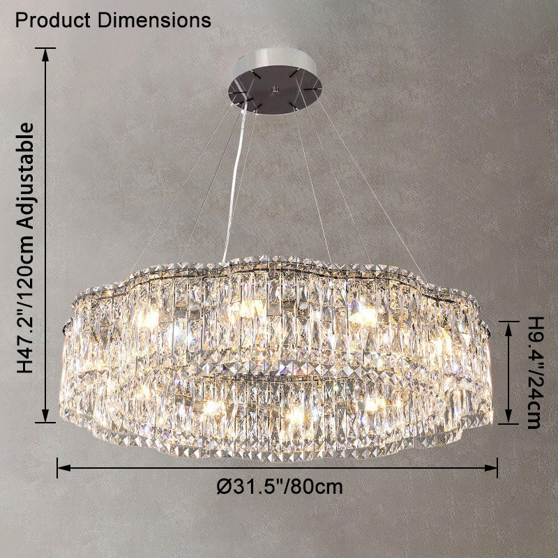 WOW Flower Chrome Crystal Chandelier-wow2405